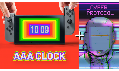 AAA Clock + Cyber Protocol for Nintendo Switch - Mericube.uno